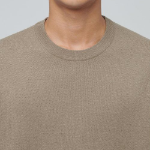 Minimal Crew Neck Knit — Beige
