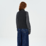 GANNI Cashmere Mix Tie String Cardigan – Ash