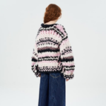 GANNI Wool Roving Handknit Crewneck – Light Pink