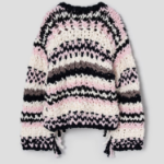 GANNI Wool Roving Handknit Crewneck – Light Pink