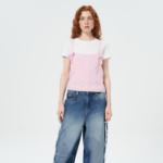 GANNI Cashmere Mix Strap Top – Light Pink