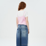 GANNI Cashmere Mix Strap Top – Light Pink