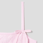 GANNI Cashmere Mix Strap Top – Light Pink