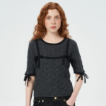 GANNI Cashmere Mix Strap Top – Ash