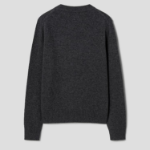 GANNI Graphic Wool Mix Bear Crewneck – Gray Quill