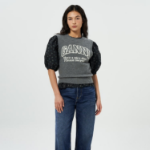 GANNI Graphic Wool Vest – Grey