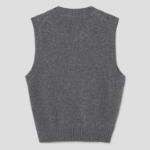 GANNI Graphic Wool Vest – Grey