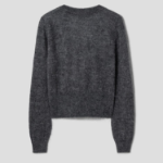 GANNI Light Mohair Tie String Cardigan – Grey