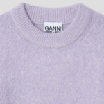 GANNI Brushed Alpaca O-Neck – Lavenda