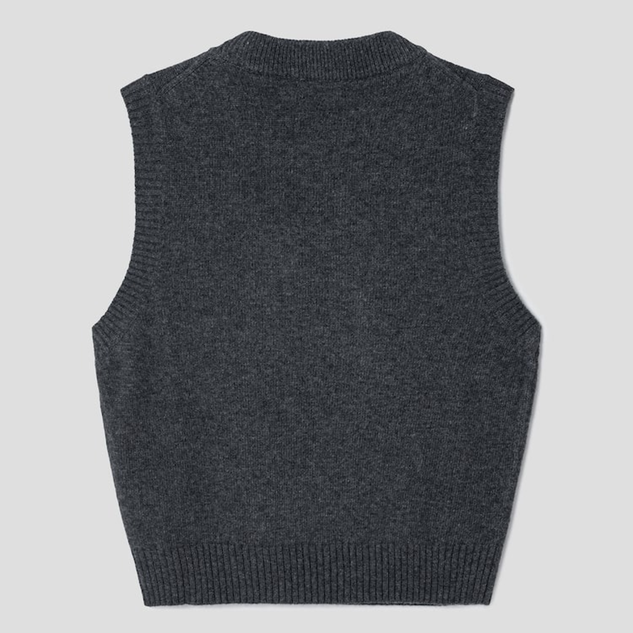 GANNI Graphic Wool Mix Cats Vest – Ash