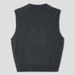 GANNI Graphic Wool Mix Cats Vest – Ash