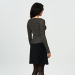 GANNI Light Sparkle Rib Cardigan – Ash