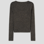 GANNI Light Sparkle Rib Cardigan – Ash