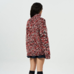 GANNI Graphic Wool Handknit Turtleneck – Red