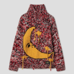 GANNI Graphic Wool Handknit Turtleneck – Red