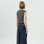 GANNI Wool Cotton Bubble Vest – Phantom