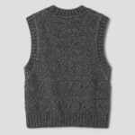 GANNI Wool Cotton Bubble Vest – Phantom