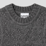 GANNI Wool Cotton Bubble Vest – Phantom