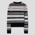 GANNI Soft Wool Stripe Cardigan – Black