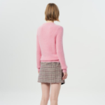 GANNI Brushed Alpaca O-Neck – Light Pink