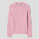 GANNI Brushed Alpaca O-Neck – Light Pink