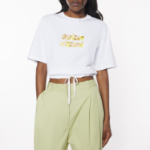 Maison Kitsune Women Bubble Logo Drawstring Comfort Tee-Shirt