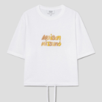 Maison Kitsune Women Bubble Logo Drawstring Comfort Tee-Shirt