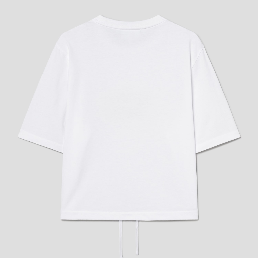 Maison Kitsune Women Bubble Logo Drawstring Comfort Tee-Shirt