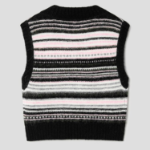 GANNI Soft Wool Stripe Vest – Black