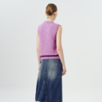 GANNI Alpaca Cotton Mix Vest – Rose Violet