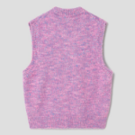 GANNI Alpaca Cotton Mix Vest – Rose Violet