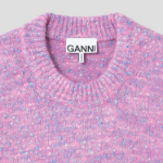 GANNI Alpaca Cotton Mix Vest – Rose Violet
