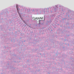 GANNI Alpaca Cotton Mix O-Neck – Rose Violet