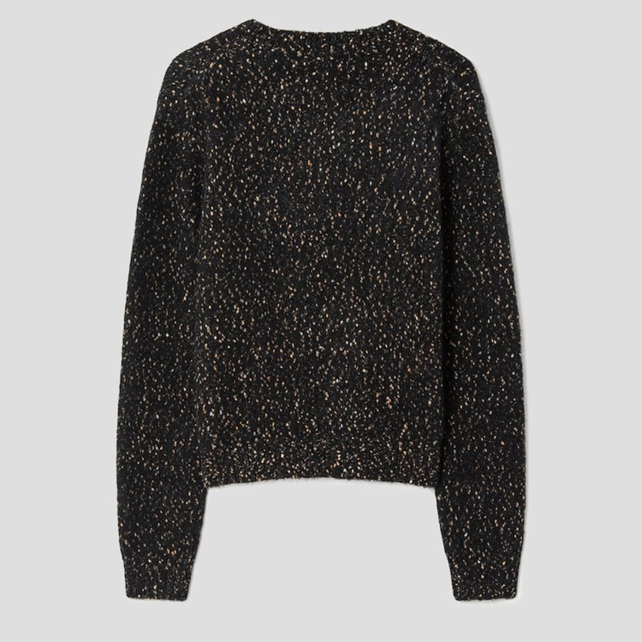 GANNI Alpaca Cotton Mix O-Neck – Black