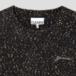 GANNI Alpaca Cotton Mix O-Neck – Black