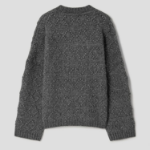 GANNI Wool Cotton Bubble O-Neck – Phantom