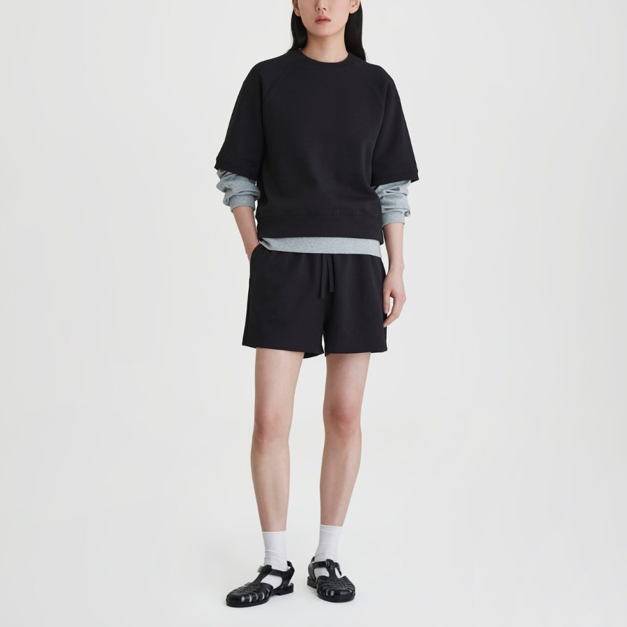 JAJU Sweat Half Pants (Black) — универсальные шорты для активного дня и отдыха