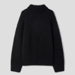 GANNI Graphic Wool Handknit Turtleneck – Black