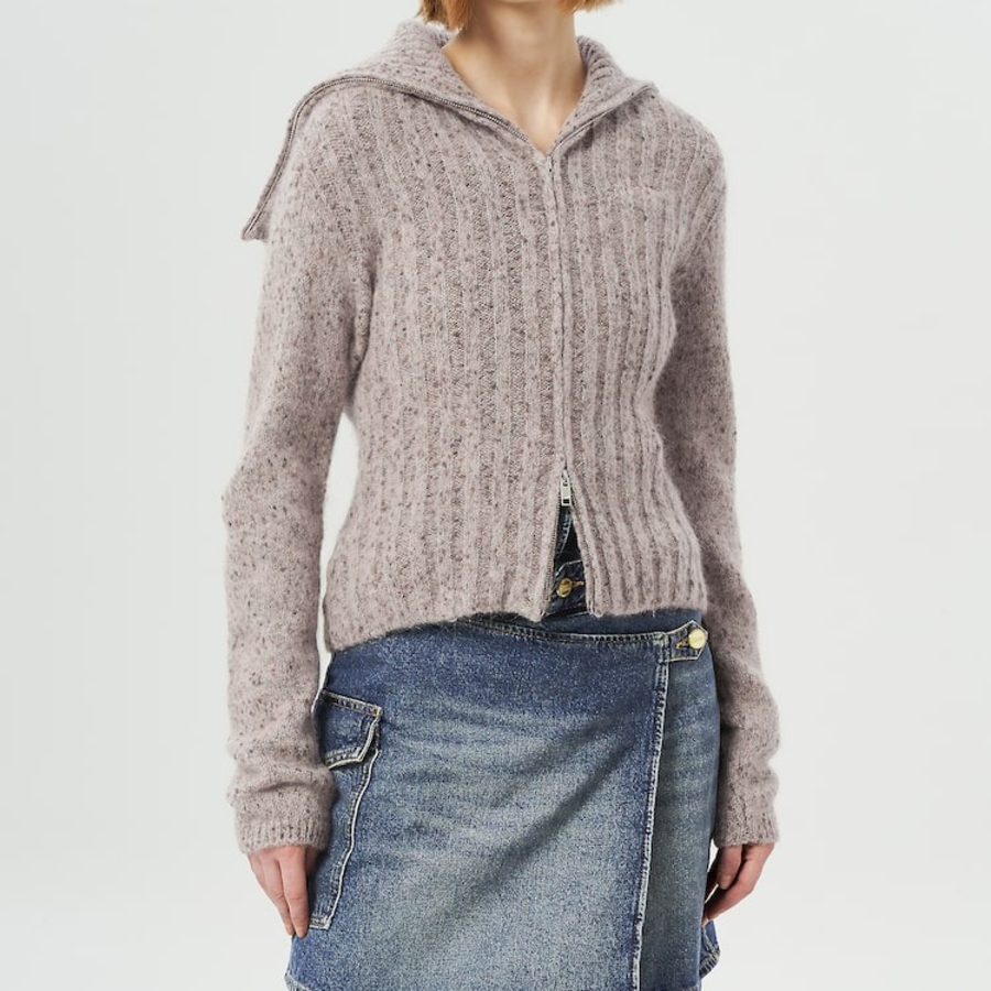 GANNI Alpaca Cotton Mix Highneck – Safari