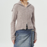 GANNI Alpaca Cotton Mix Highneck – Safari