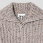 GANNI Alpaca Cotton Mix Highneck – Safari