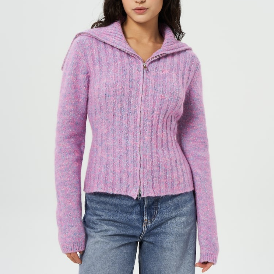 GANNI Alpaca Cotton Mix Highneck – Rose Violet