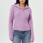 GANNI Alpaca Cotton Mix Highneck – Rose Violet