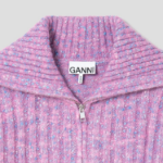 GANNI Alpaca Cotton Mix Highneck – Rose Violet
