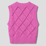 GANNI Cotton Rope Short Vest – Pink