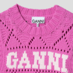 GANNI Cotton Rope Short Vest – Pink