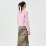 GANNI Graphic Wool Mix Bunny Crewneck – Chalk Pink