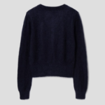 GANNI Light Mohair Tie String Cardigan – Navy