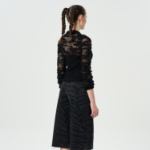 GANNI Alpaca Mohair Boucle Cardigan – Black