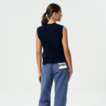 GANNI Graphic Soft Wool Mix Vest – Sky Captain